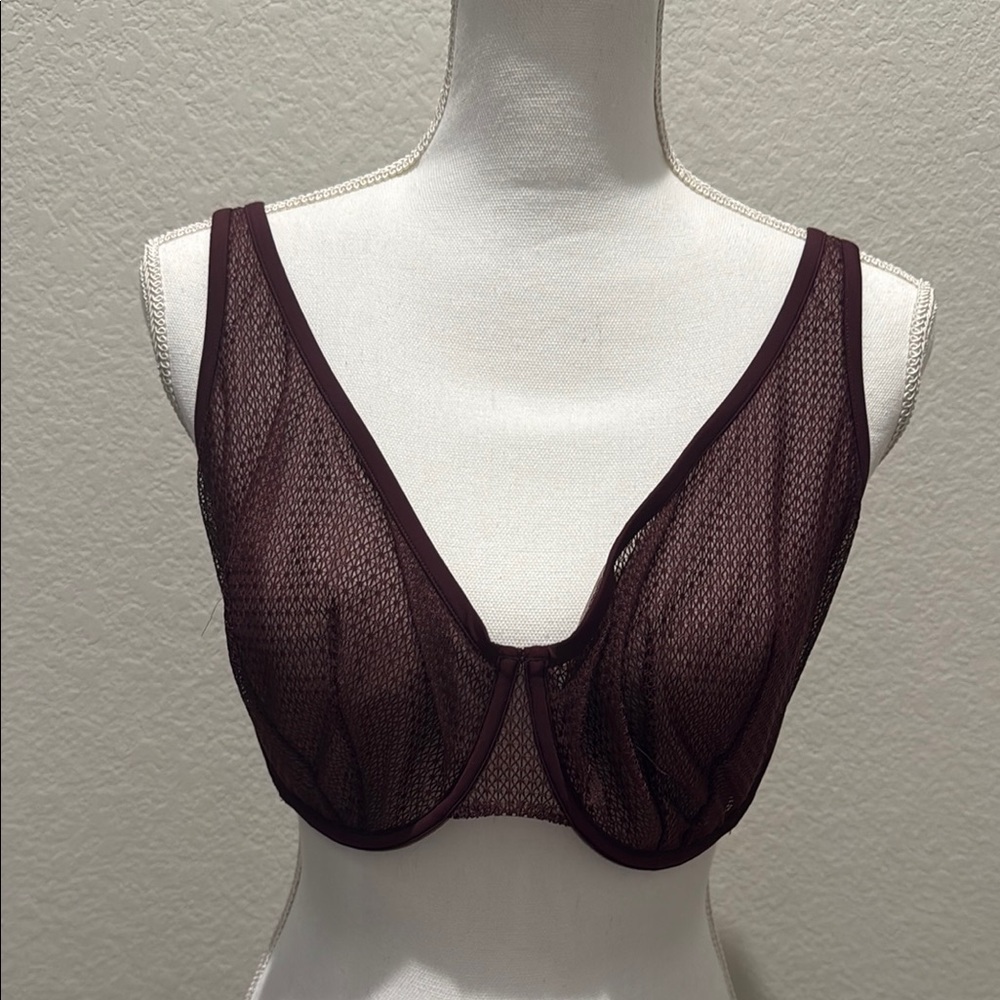 New ThirdLove Purple Sheer Mesh Bra Full Coverage. Size 36F.